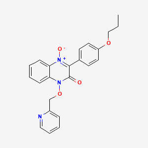 3-(4-propoxyphenyl)-1-(2-pyridinylmethoxy)-2(1H)-quinoxalinone 4-oxide