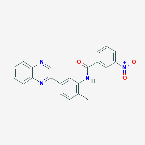 N-[2-methyl-5-(2-quinoxalinyl)phenyl]-3-nitrobenzamide