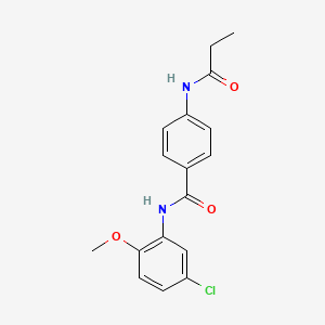 molecular formula C17H17ClN2O3 B4244940 N-(5-chloro-2-methoxyphenyl)-4-(propanoylamino)benzamide 