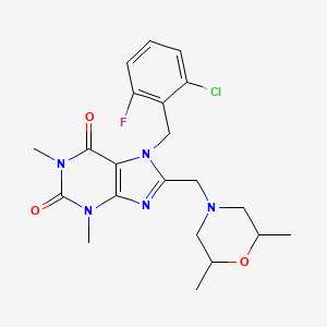 7-(2-chloro-6-fluorobenzyl)-8-[(2,6-dimethylmorpholin-4-yl)methyl]-1,3-dimethyl-3,7-dihydro-1H-purine-2,6-dione