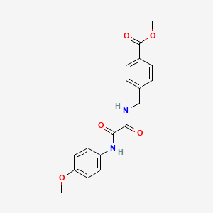 molecular formula C18H18N2O5 B4244988 Methyl 4-[[[2-(4-methoxyanilino)-2-oxoacetyl]amino]methyl]benzoate 