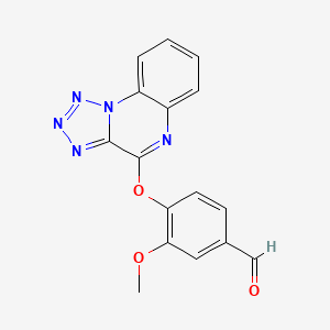 3-methoxy-4-(tetrazolo[1,5-a]quinoxalin-4-yloxy)benzaldehyde