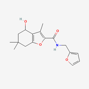 molecular formula C17H21NO4 B4245025 N-(2-furylmethyl)-4-hydroxy-3,6,6-trimethyl-4,5,6,7-tetrahydro-1-benzofuran-2-carboxamide 