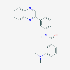 3-(Dimethylamino)-N~1~-[3-(2-quinoxalinyl)phenyl]benzamide