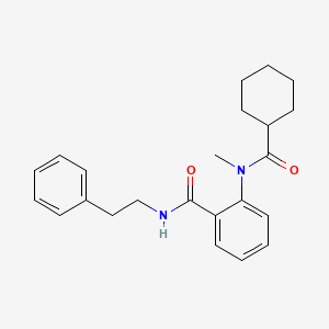 molecular formula C23H28N2O2 B4245036 2-[(cyclohexylcarbonyl)(methyl)amino]-N-(2-phenylethyl)benzamide 