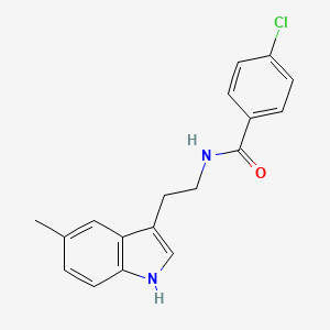 molecular formula C18H17ClN2O B4245062 4-chloro-N-[2-(5-methyl-1H-indol-3-yl)ethyl]benzamide 