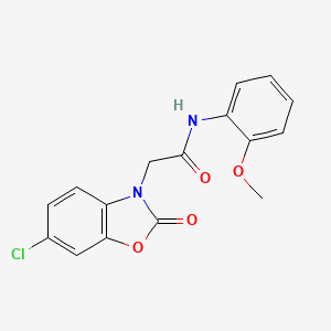 2-(6-CHLORO-2-OXO-2,3-DIHYDRO-1,3-BENZOXAZOL-3-YL)-N-(2-METHOXYPHENYL)ACETAMIDE