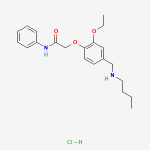 molecular formula C21H29ClN2O3 B4245085 2-[4-(butylaminomethyl)-2-ethoxyphenoxy]-N-phenylacetamide;hydrochloride 