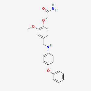 molecular formula C22H22N2O4 B4245088 2-(2-methoxy-4-{[(4-phenoxyphenyl)amino]methyl}phenoxy)acetamide 