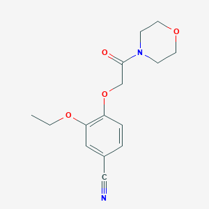 molecular formula C15H18N2O4 B4245105 3-Ethoxy-4-(2-morpholin-4-yl-2-oxoethoxy)benzonitrile 