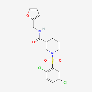 1-(2,5-dichlorophenyl)sulfonyl-N-(furan-2-ylmethyl)piperidine-3-carboxamide