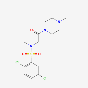 2,5-dichloro-N-ethyl-N-[2-(4-ethylpiperazin-1-yl)-2-oxoethyl]benzenesulfonamide