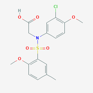 N-(3-chloro-4-methoxyphenyl)-N-[(2-methoxy-5-methylphenyl)sulfonyl]glycine