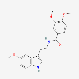 molecular formula C20H22N2O4 B4245182 3,4-dimethoxy-N-[2-(5-methoxy-1H-indol-3-yl)ethyl]benzamide 