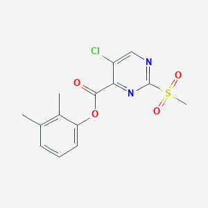 molecular formula C14H13ClN2O4S B4245195 2,3-Dimethylphenyl 5-chloro-2-(methylsulfonyl)pyrimidine-4-carboxylate 