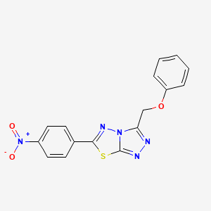 6-(4-nitrophenyl)-3-(phenoxymethyl)-[1,2,4]triazolo[3,4-b][1,3,4]thiadiazole