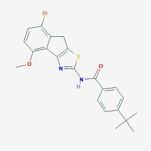 molecular formula C22H21BrN2O2S B424520 N-(7-bromo-4-methoxy-8H-indeno[1,2-d][1,3]thiazol-2-yl)-4-tert-butylbenzamide 