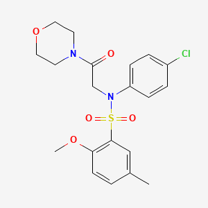 N-(4-CHLOROPHENYL)-2-METHOXY-5-METHYL-N-[2-(MORPHOLIN-4-YL)-2-OXOETHYL]BENZENE-1-SULFONAMIDE