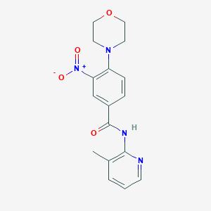 molecular formula C17H18N4O4 B4245230 N-(3-methylpyridin-2-yl)-4-morpholin-4-yl-3-nitrobenzamide 