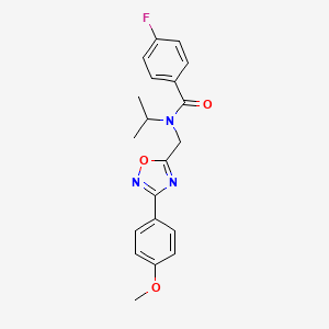 4-fluoro-N-{[3-(4-methoxyphenyl)-1,2,4-oxadiazol-5-yl]methyl}-N-(propan-2-yl)benzamide