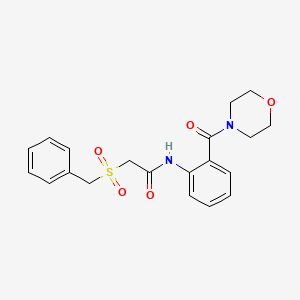 N-[2-(MORPHOLINE-4-CARBONYL)PHENYL]-2-PHENYLMETHANESULFONYLACETAMIDE