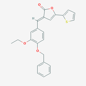 molecular formula C24H20O4S B424530 3-[4-(benzyloxy)-3-ethoxybenzylidene]-5-(2-thienyl)-2(3H)-furanone 