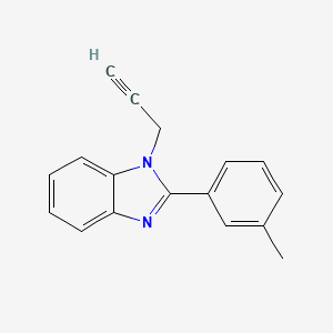 molecular formula C17H14N2 B4245300 2-(3-methylphenyl)-1-(prop-2-yn-1-yl)-1H-1,3-benzodiazole 