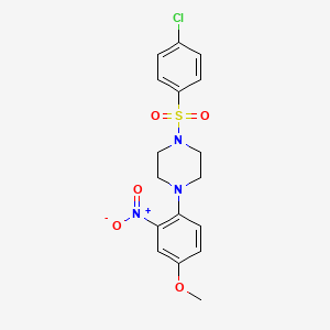 1-[(4-chlorophenyl)sulfonyl]-4-(4-methoxy-2-nitrophenyl)piperazine