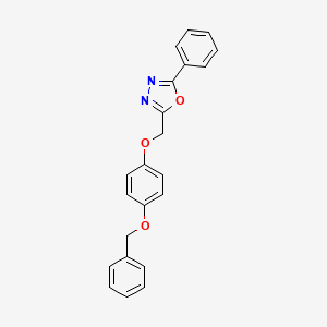 2-{[4-(benzyloxy)phenoxy]methyl}-5-phenyl-1,3,4-oxadiazole