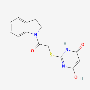 2-[2-(2,3-dihydroindol-1-yl)-2-oxoethyl]sulfanyl-4-hydroxy-1H-pyrimidin-6-one