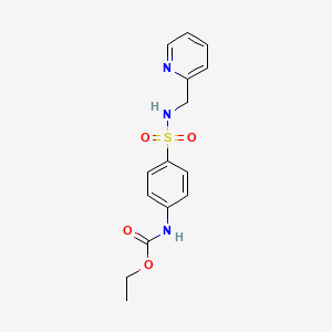 molecular formula C15H17N3O4S B4245369 ethyl N-[4-(pyridin-2-ylmethylsulfamoyl)phenyl]carbamate 