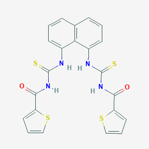 molecular formula C22H16N4O2S4 B424538 N,N'-(naphthalene-1,8-diyldicarbamothioyl)dithiophene-2-carboxamide 