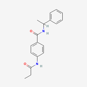 N-(1-phenylethyl)-4-(propanoylamino)benzamide