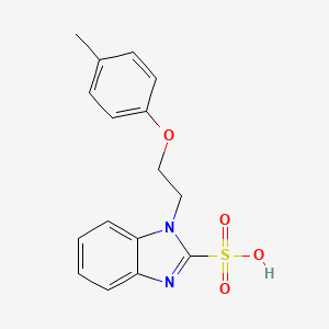 molecular formula C16H16N2O4S B4245418 1-[2-(4-METHYLPHENOXY)ETHYL]-1H-1,3-BENZODIAZOLE-2-SULFONIC ACID 