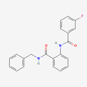 molecular formula C21H17FN2O2 B4245465 N-BENZYL-2-(3-FLUOROBENZAMIDO)BENZAMIDE 