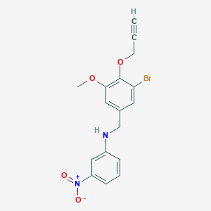 N-[3-bromo-5-methoxy-4-(2-propyn-1-yloxy)benzyl]-3-nitroaniline