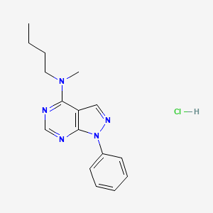 N-butyl-N-methyl-1-phenylpyrazolo[3,4-d]pyrimidin-4-amine;hydrochloride