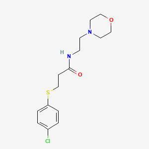 molecular formula C15H21ClN2O2S B4245476 3-[(4-chlorophenyl)sulfanyl]-N-[2-(morpholin-4-yl)ethyl]propanamide 