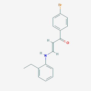 molecular formula C17H16BrNO B424549 (2E)-1-(4-bromophenyl)-3-[(2-ethylphenyl)amino]prop-2-en-1-one 