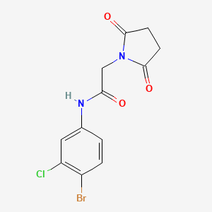 molecular formula C12H10BrClN2O3 B4245490 N-(4-bromo-3-chlorophenyl)-2-(2,5-dioxopyrrolidin-1-yl)acetamide 