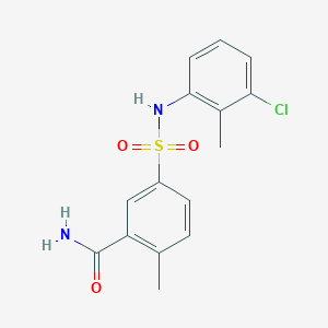 5-[(3-Chloro-2-methylphenyl)sulfamoyl]-2-methylbenzamide