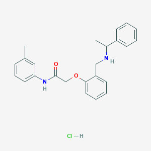 molecular formula C24H27ClN2O2 B4245520 N-(3-methylphenyl)-2-[2-[(1-phenylethylamino)methyl]phenoxy]acetamide;hydrochloride 