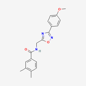 molecular formula C19H19N3O3 B4245522 N-{[3-(4-methoxyphenyl)-1,2,4-oxadiazol-5-yl]methyl}-3,4-dimethylbenzamide 