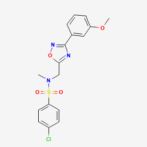 4-chloro-N-{[3-(3-methoxyphenyl)-1,2,4-oxadiazol-5-yl]methyl}-N-methylbenzenesulfonamide