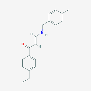 molecular formula C19H21NO B424557 1-(4-Ethylphenyl)-3-[(4-methylbenzyl)amino]-2-propen-1-one 