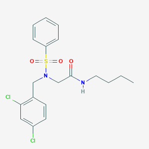 molecular formula C19H22Cl2N2O3S B424559 N-butyl-2-[(2,4-dichlorobenzyl)(phenylsulfonyl)amino]acetamide 