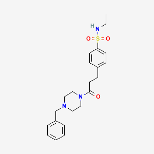 4-[3-(4-benzyl-1-piperazinyl)-3-oxopropyl]-N-ethylbenzenesulfonamide