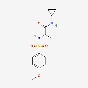 N~1~-cyclopropyl-N~2~-[(4-methoxyphenyl)sulfonyl]alaninamide