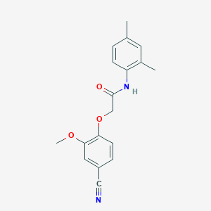 molecular formula C18H18N2O3 B4245631 2-(4-cyano-2-methoxyphenoxy)-N-(2,4-dimethylphenyl)acetamide 