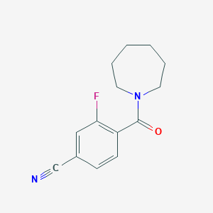 molecular formula C14H15FN2O B4245651 4-(Azepane-1-carbonyl)-3-fluorobenzonitrile 